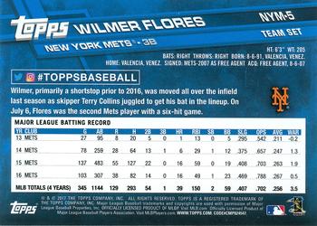 2017 Topps New York Mets #NYM-5 Wilmer Flores Back
