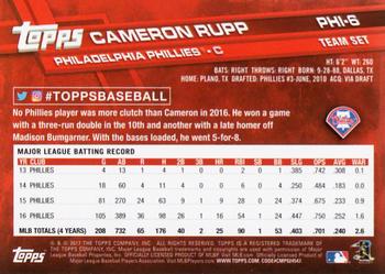 2017 Topps Philadelphia Phillies #PHI-6 Cameron Rupp Back