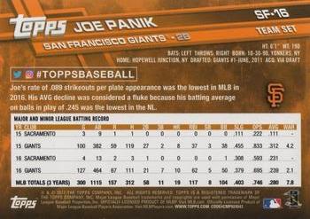 2017 Topps San Francisco Giants #SF-16 Joe Panik Back
