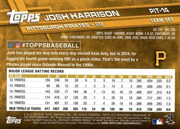 2017 Topps Pittsburgh Pirates #PIT-14 Josh Harrison Back