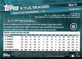 2017 Topps Seattle Mariners #SEA-17 Kyle Seager Back
