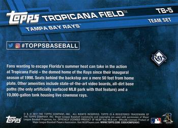 2017 Topps Tampa Bay Rays #TB-5 Tropicana Field Back