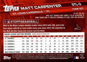 2017 Topps St. Louis Cardinals #STL-3 Matt Carpenter Back