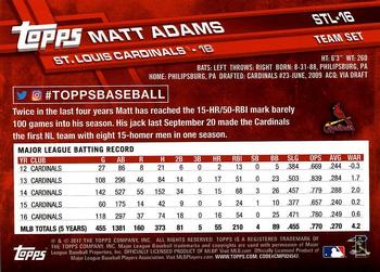 2017 Topps St. Louis Cardinals #STL-16 Matt Adams Back