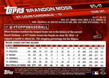 2017 Topps St. Louis Cardinals #STL-17 Brandon Moss Back