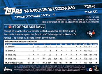 2017 Topps Toronto Blue Jays #TOR-9 Marcus Stroman Back