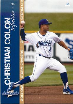 2013 Brandt Omaha Storm Chasers #7 Christian Colon Front