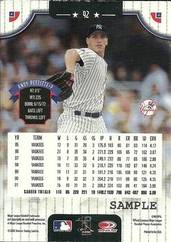 2002 Donruss - Samples Silver #92 Andy Pettitte Back