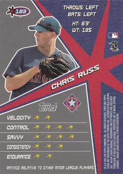 2001 Topps Stars #183 Chris Russ Back