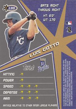 2001 Topps Stars #199 Luis Cotto Back