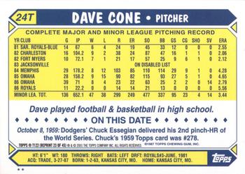 2001 Topps Traded & Rookies #T122 David Cone Back
