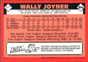 2001 Topps Traded & Rookies #T120 Wally Joyner Back