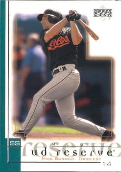 2001 UD Reserve #40 Mike Bordick Front