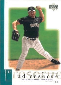 2001 UD Reserve #175 Mike Hampton Front