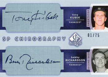 2003 SP Authentic - Chirography Doubles #KR Tony Kubek / Bobby Richardson Front