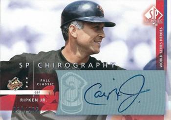2003 SP Authentic - Chirography World Series Heroes #CR Cal Ripken Jr. Front