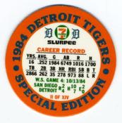 1985 7-Eleven Detroit Tigers Special Edition Coins #II Darrell Evans Back