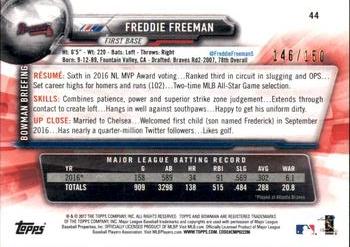 2017 Bowman - Blue #44 Freddie Freeman Back