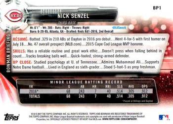 2017 Bowman - Prospects #BP1 Nick Senzel Back