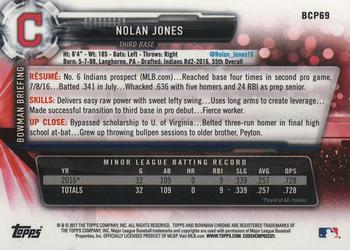 2017 Bowman - Chrome Prospects #BCP69 Nolan Jones Back