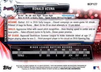 2017 Bowman - Chrome Prospects #BCP127 Ronald Acuna Back