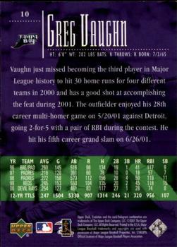 2001 Upper Deck Evolution #10 Greg Vaughn Back