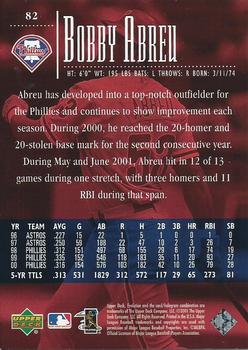 2001 Upper Deck Evolution #82 Bobby Abreu Back