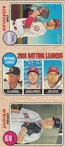 2017 Topps Heritage - 1968 Advertising Panels #NNO Cam Bedrosian / D.J. LeMahieu / Daniel Murphy / Joey Votto / Steven Wright Front