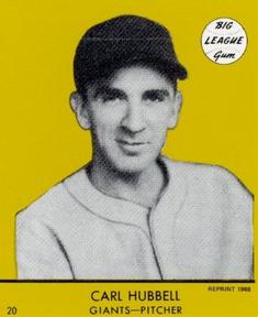 1988 1941 Goudey Reprints #20a Carl Hubbell Front