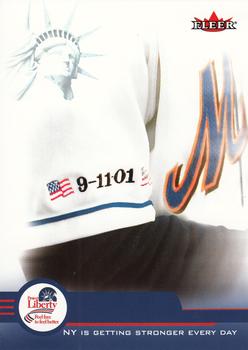 2002 Fleer Project Liberty New York Mets #8 9-11-01 Sleeve Patch Front