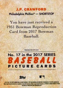 2017 Bowman - 1951 Bowman Chrome #17 J.P. Crawford Back