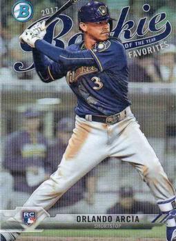2017 Bowman - Rookie of the Year Favorites #ROYF-10 Orlando Arcia Front