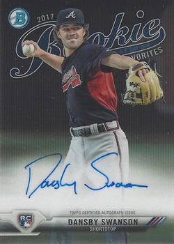 2017 Bowman - Rookie of the Year Favorites Autographs #ROYF-DS Dansby Swanson Front