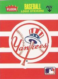 1988 Fleer Classic Miniatures - Logo Stickers (Stripes) #NNO New York Yankees Front