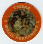 1987 7-Eleven Super Star Sports Coins: Detroit Region #IV HS Willie Hernandez Front