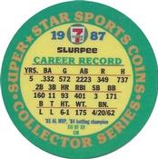 1987 7-Eleven Super Star Sports Coins: East Region #XII CM Don Mattingly Back