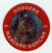 1987 7-Eleven Super Star Sports Coins: West Region #II AH Mariano Duncan Front