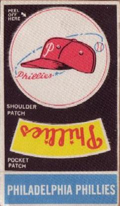 1968-72 Fleer Cloth Baseball Emblems Tallboys #NNO Philadelphia Phillies Front