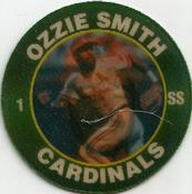 1991 Score 7-Eleven Superstar Action Coins: Midwest Region #12 WS Ozzie Smith Front