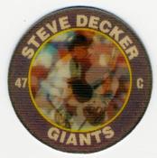 1991 Score 7-Eleven Superstar Action Coins: Northern California Region #4 HG Steve Decker Front