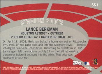 2003 Stadium Club - Stadium Shots #SS1 Lance Berkman Back