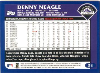 2003 Topps - Home Team Advantage #21 Denny Neagle Back