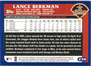 2003 Topps - Home Team Advantage #230 Lance Berkman Back