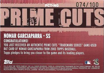 2003 Topps - Prime Cuts Trademark Relics #PCT-NG Nomar Garciaparra Back