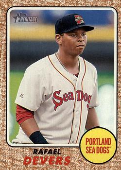 2017 Topps Heritage Minor League #190a Rafael Devers Front