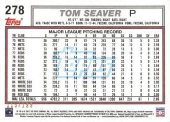 2017 Topps Archives - Peach #278 Tom Seaver Back