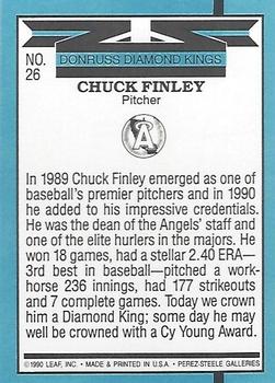 1991 Donruss #26 Chuck Finley Back