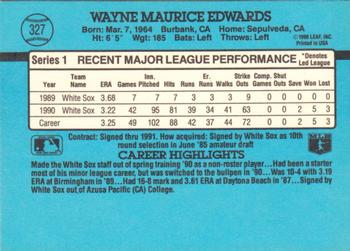1991 Donruss #327 Wayne Edwards Back