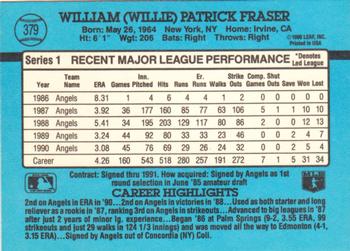 1991 Donruss #379 Willie Fraser Back