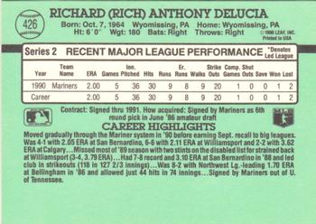 1991 Donruss #426 Rich DeLucia Back